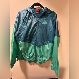Nike Teal and Green Hooded Jacket